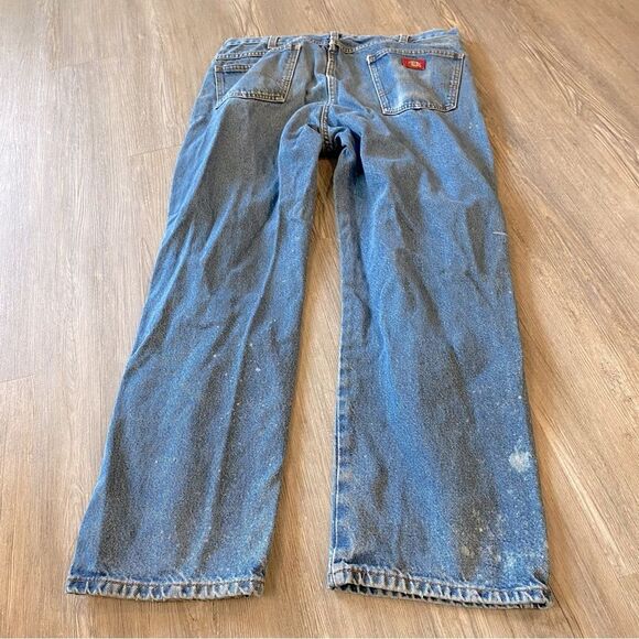 Dickies Work Jeans 38 x 30 Men’s Distressed Character Splatter Faded - Picture 1 of 16